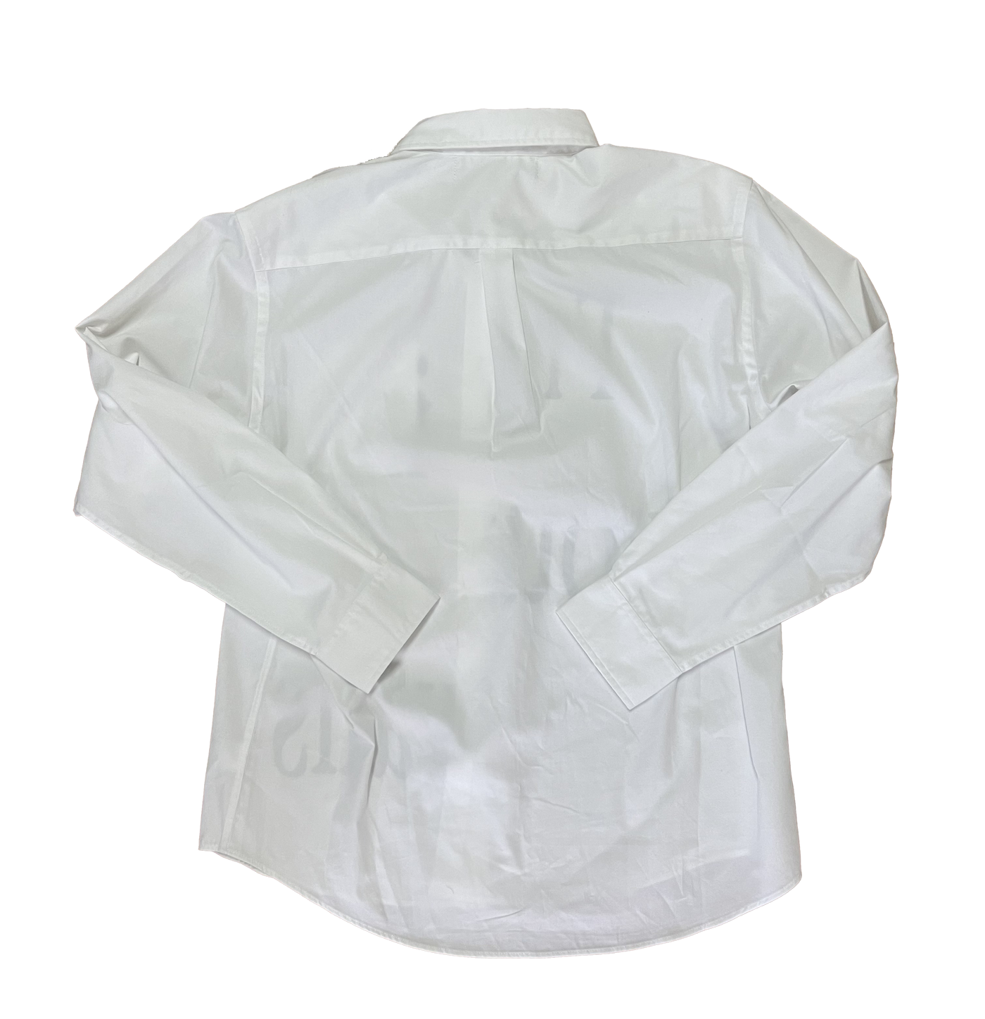 "I'm In Your Walls" Long Sleeve Dress Shirt (White)